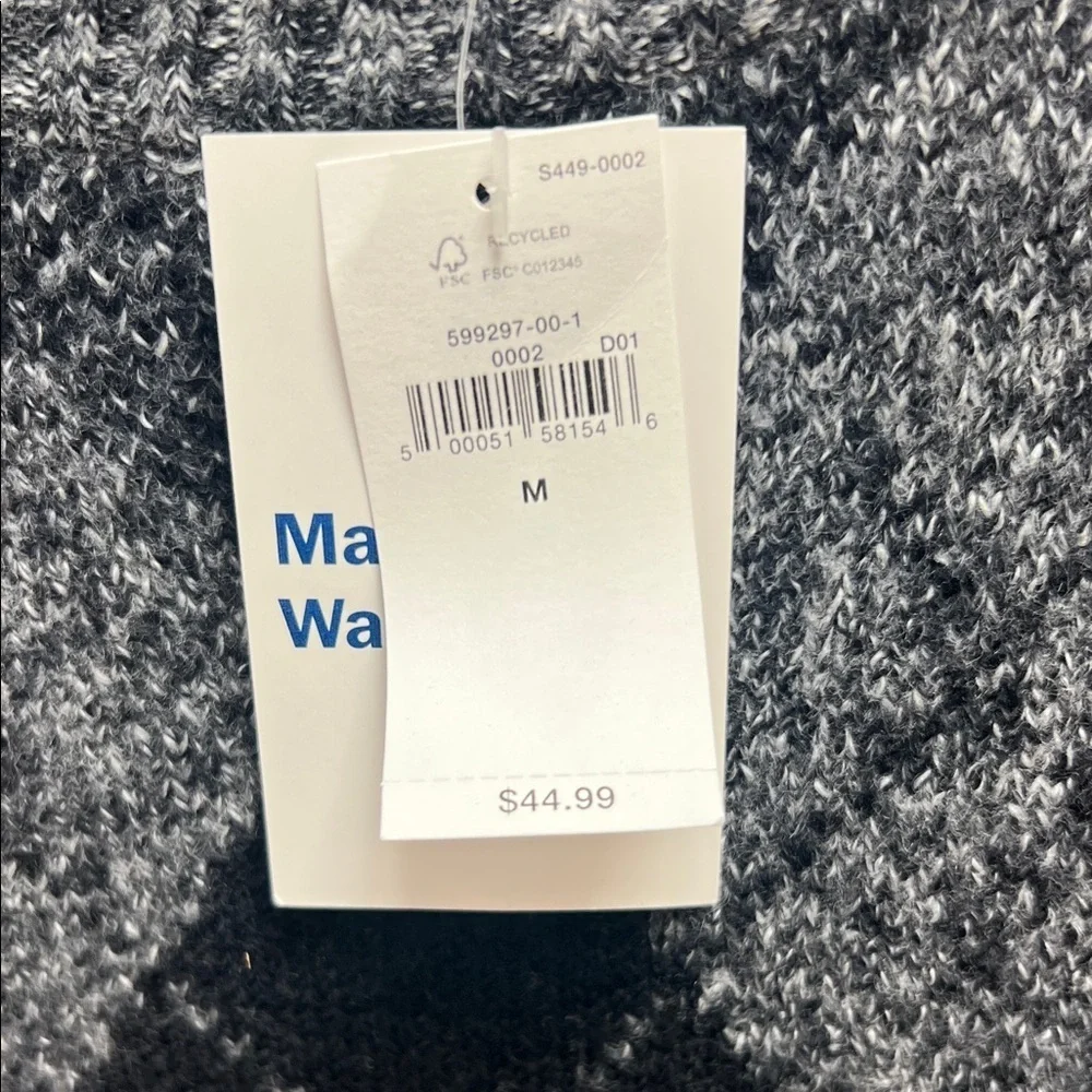 Old Navy Men's Crewneck Sweater in Black and Gray Argyle NWT